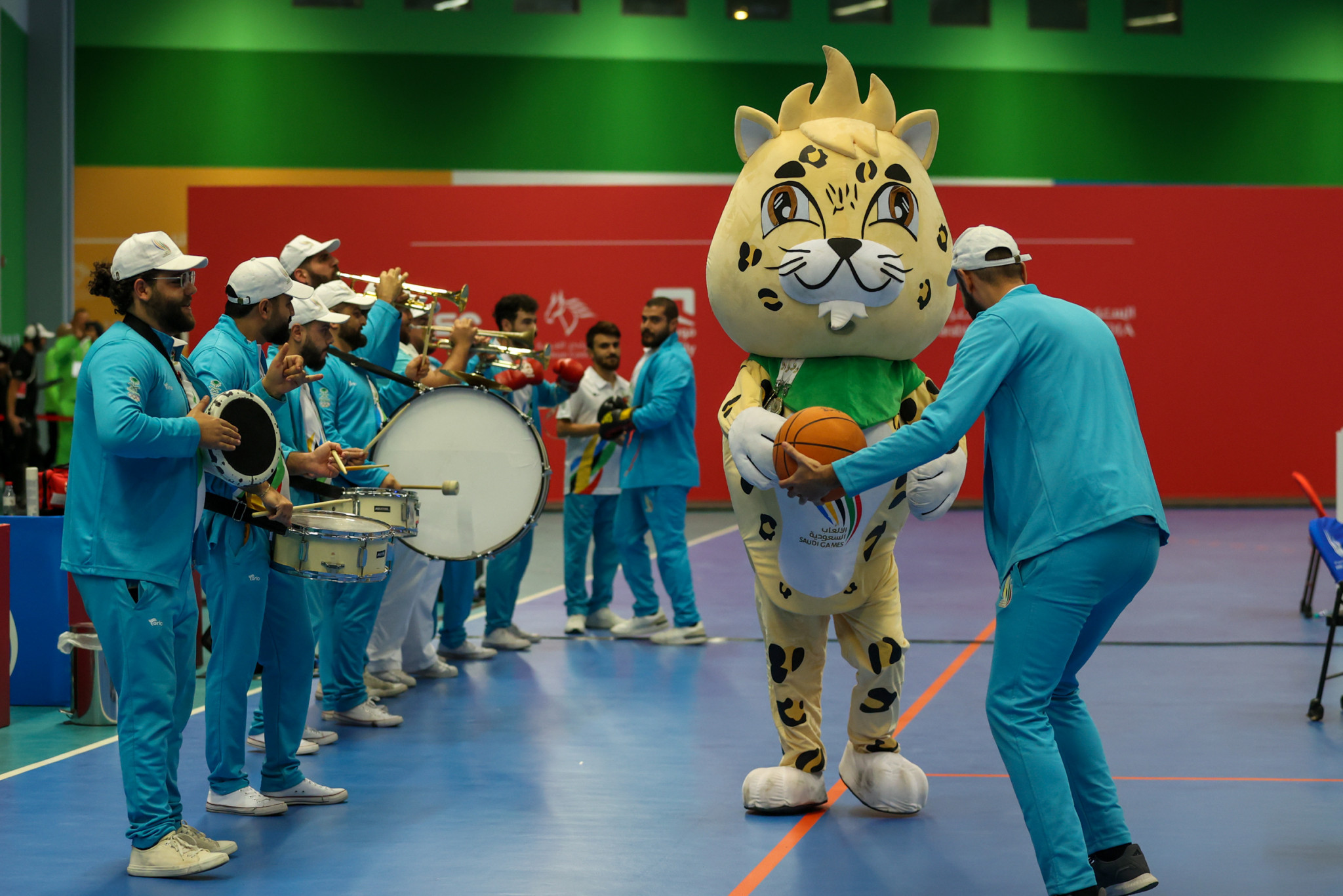 The Arabian leopard continued to entertain spectators on the final day ©Saudi Games