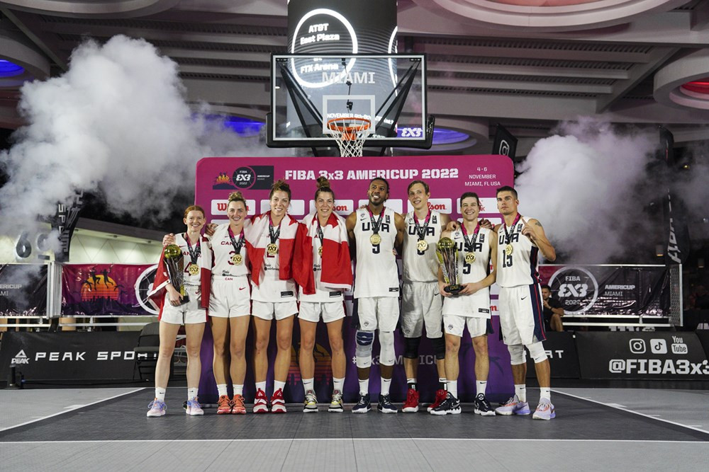 The United States and Canada clinched the men's and women's titles at the FIBA 3x3 AmeriCup in Miami ©FIBA