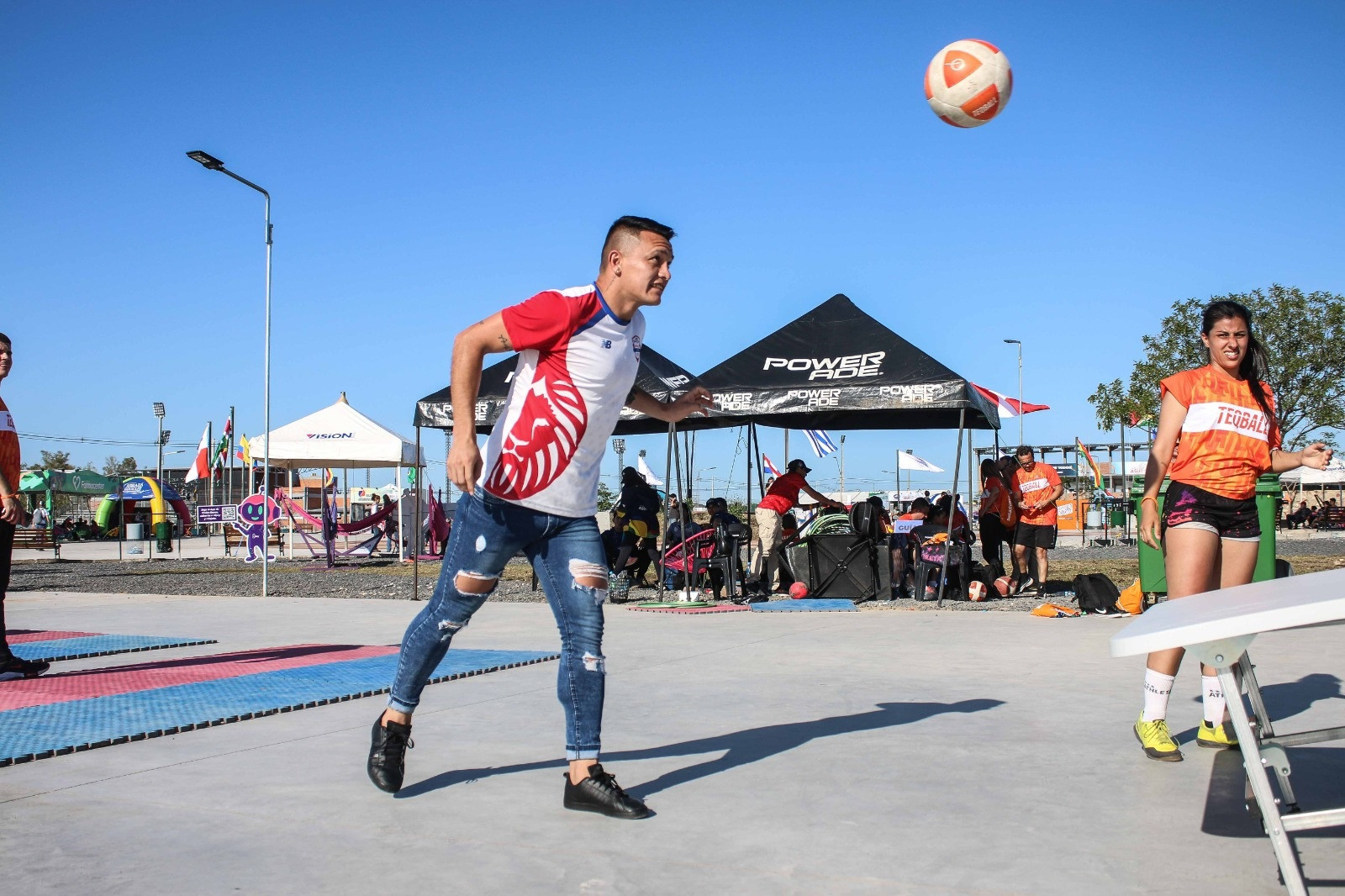 The Paraguayan Olympic Committee stage a fan festival where teqball was showcased to supporters ©FITEQ