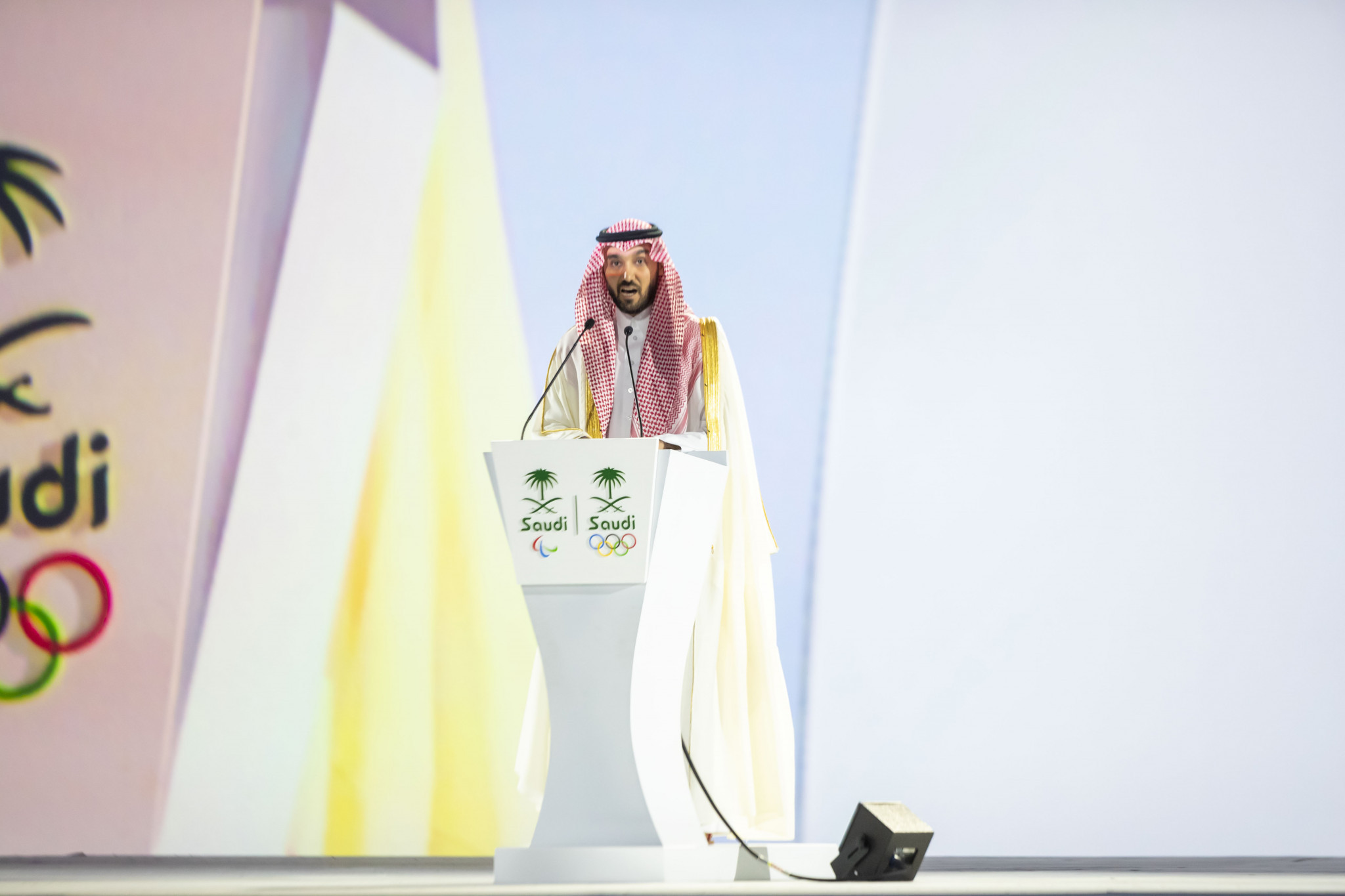 Prince Abdulaziz bin Turki Al-Faisal made clear what Saudi Arabia's sporting ambitions are at the Opening Ceremony ©Saudi Games
