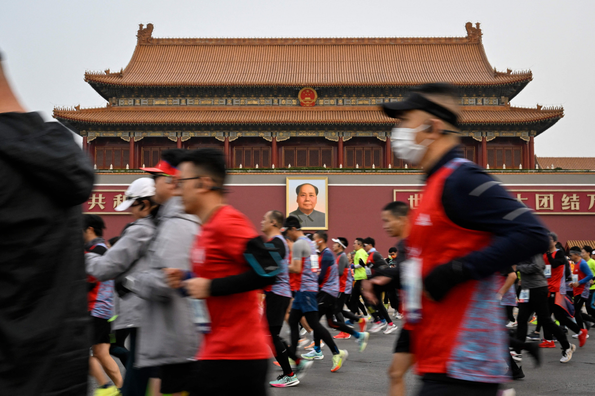 More than 30,000 runners took part in the Beijing Marathon, the biggest event in China since the Winter Olympic and Paralympic Games ©Getty Images