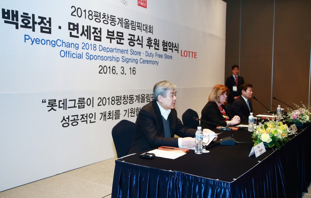 The agreement was signed by Pyeongchang 2018 and Lotte Group during the sixth IOC Coordination Commission visit