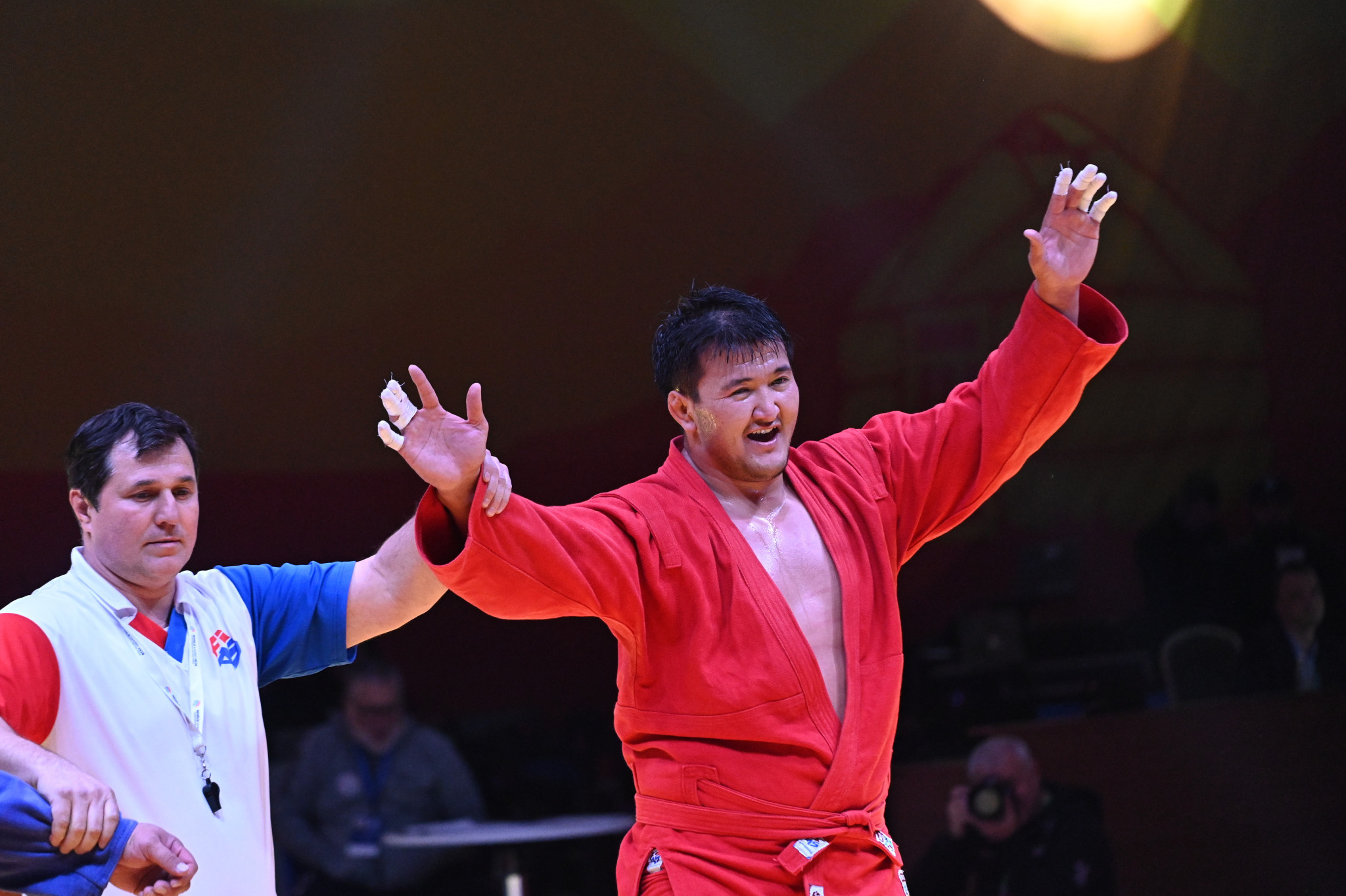 Kyrgyzstan won a second gold of the World Championships thanks to Bekbolot Toktogonov ©FIAS