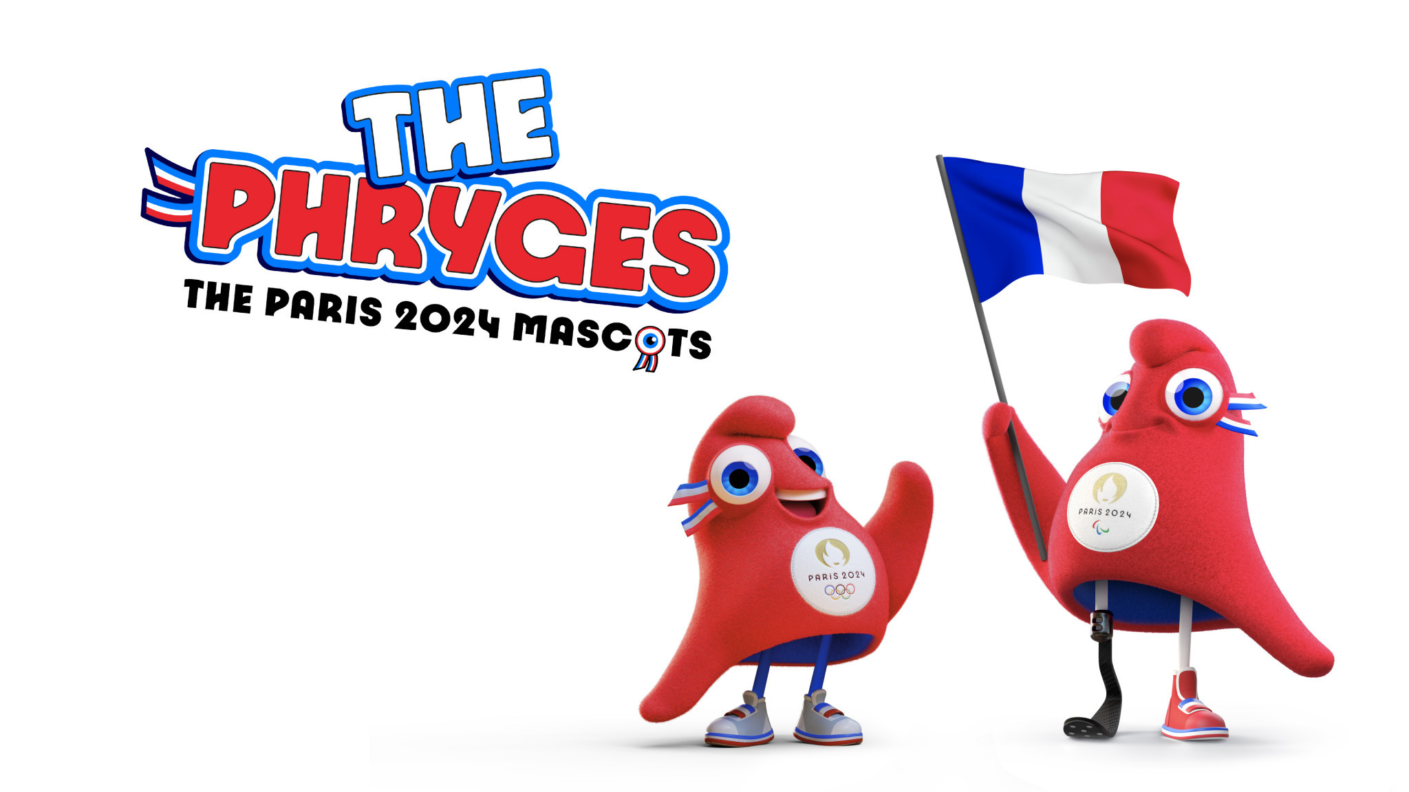 The respective Olympic and Paralympic mascots for Paris 2024, revealed today, embody the idea of liberty - but in a cuddly way ©Paris 2024