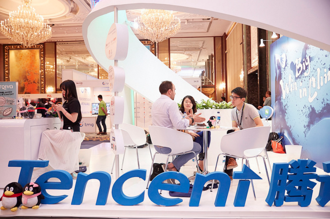 Tencent Sports is among the exhibitors here at SPORTELAsia 2016 ©SPORTEL