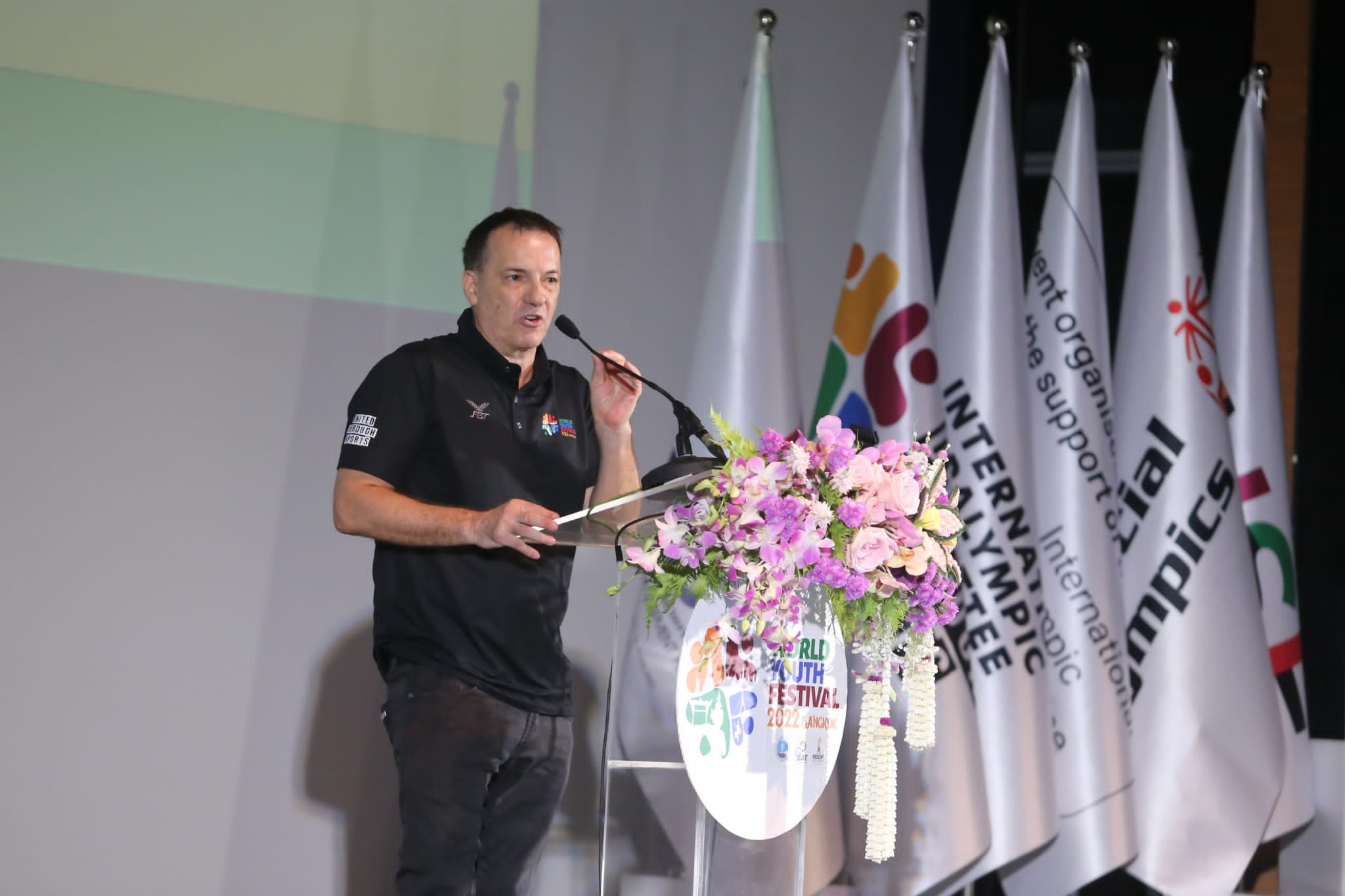 UTS President Stephan Fox addressed the gathering during the morning session ©UTS