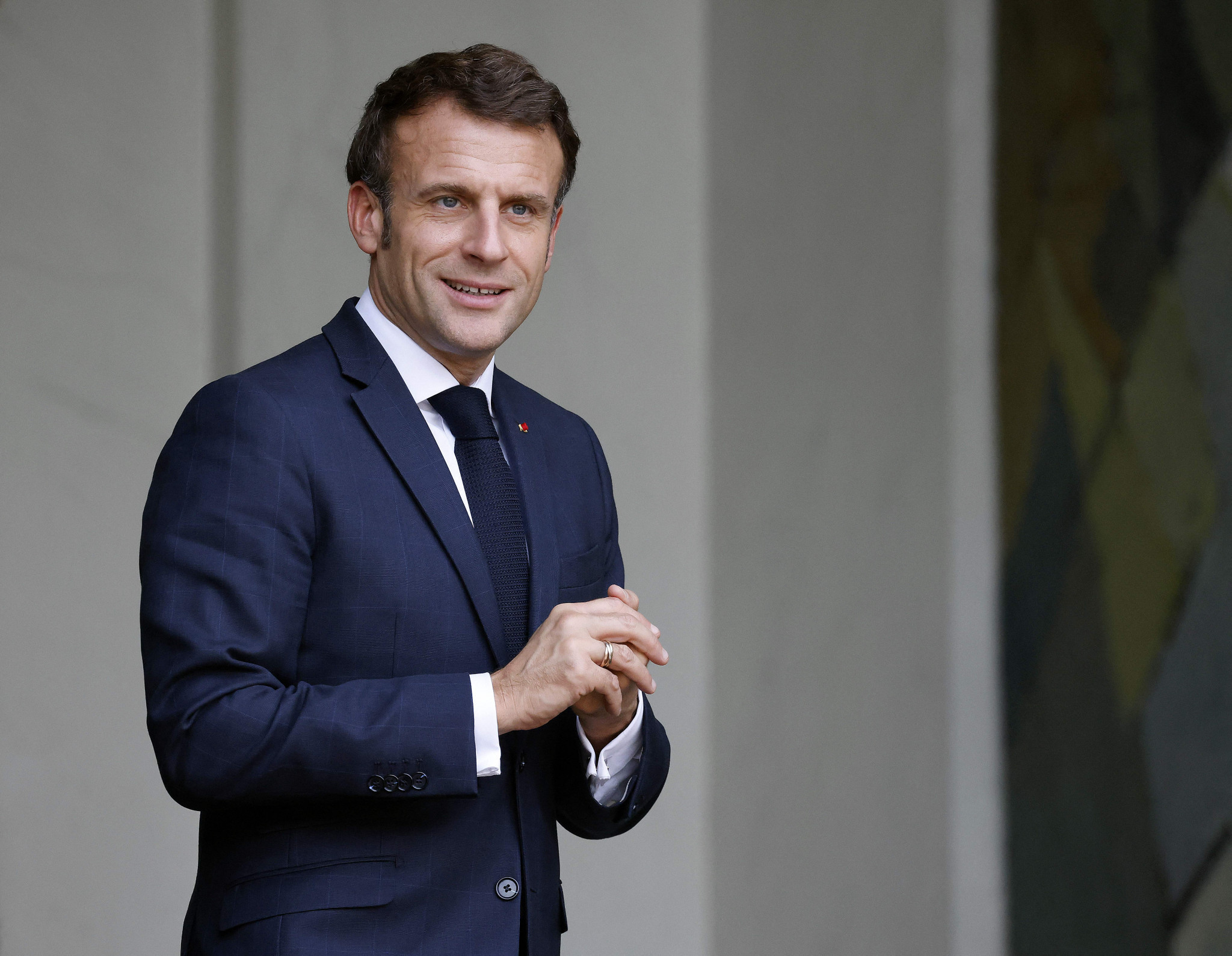 French President Emmanuel Macron's attendance at the FIFA World Cup is dependent on the success of his national team ©Getty Images