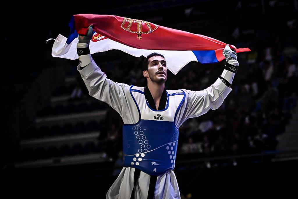 Serbia’s Mahdi Khodabakhshi secured his second world title - seven years after his last ©World Taekwondo