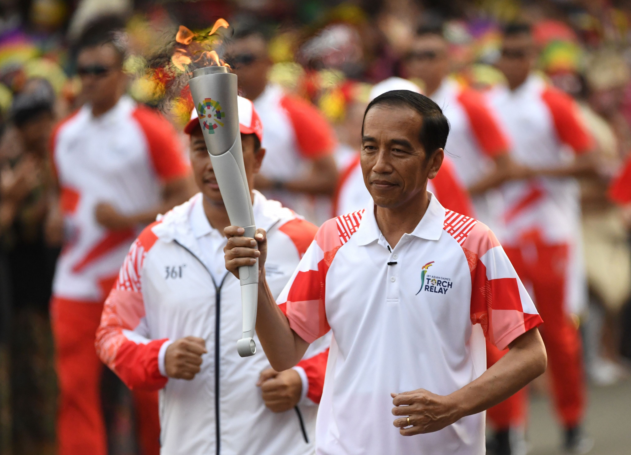 President Joko Widodo carried the Asian Games Torch when Indonesia hosted the event in 2018 ©Getty Images