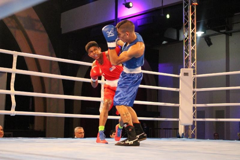 Shakur Stevenson won by virtue of a first round knock-out today ©USA Boxing