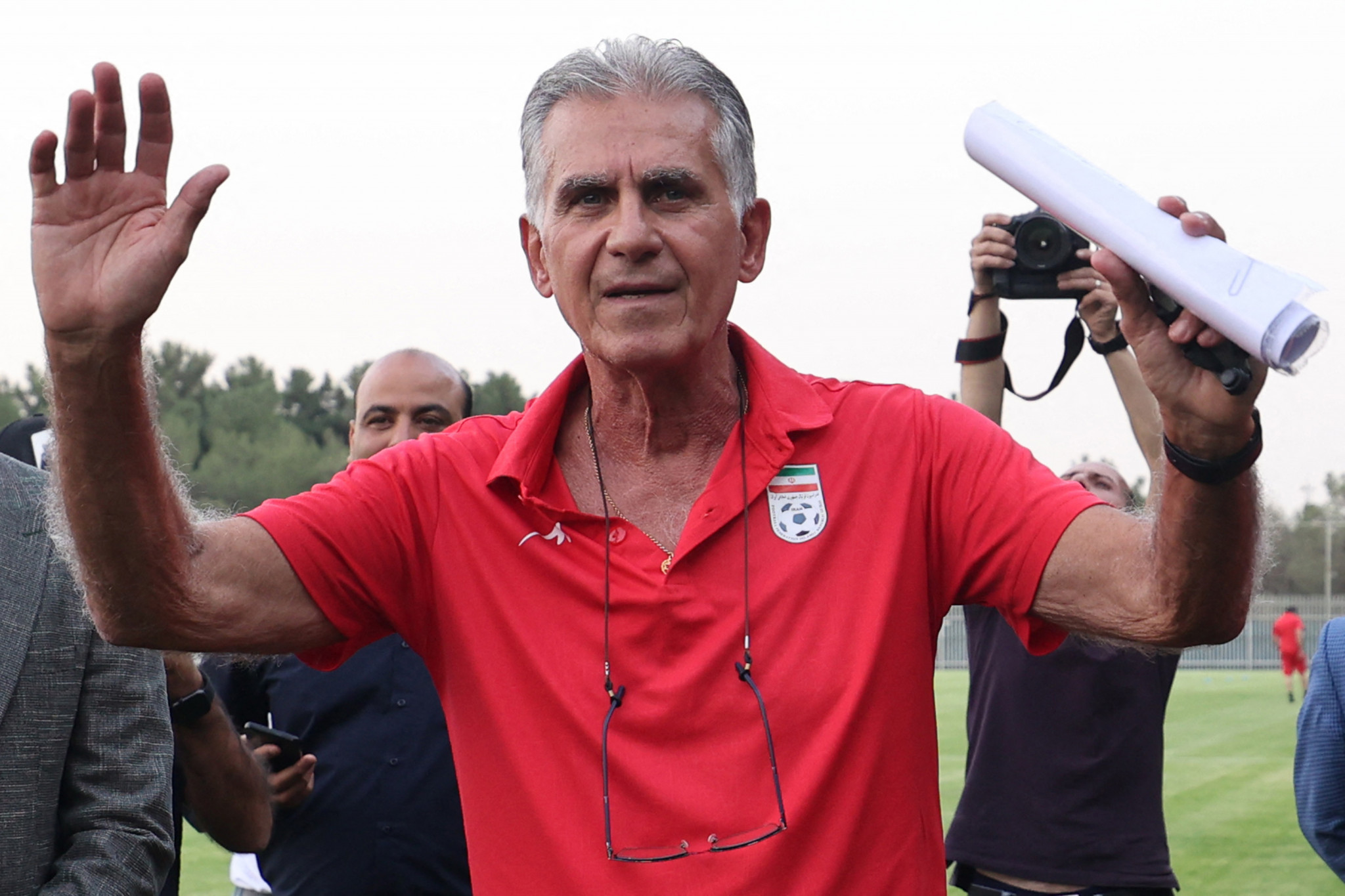 Iran coach Carlos Queiroz has insisted that his players are free to protest ©Getty Images