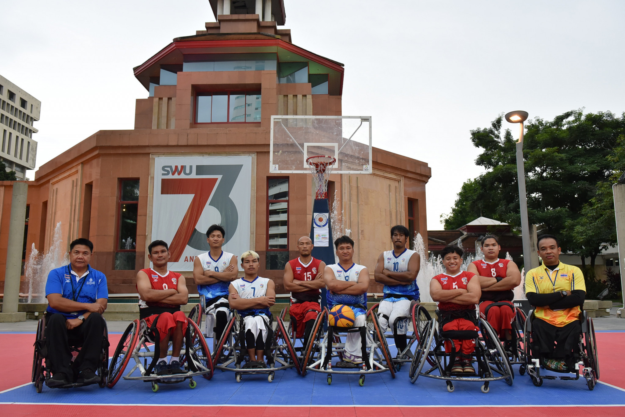 Wheelchair basketball athletes put on a good show today ©UTS