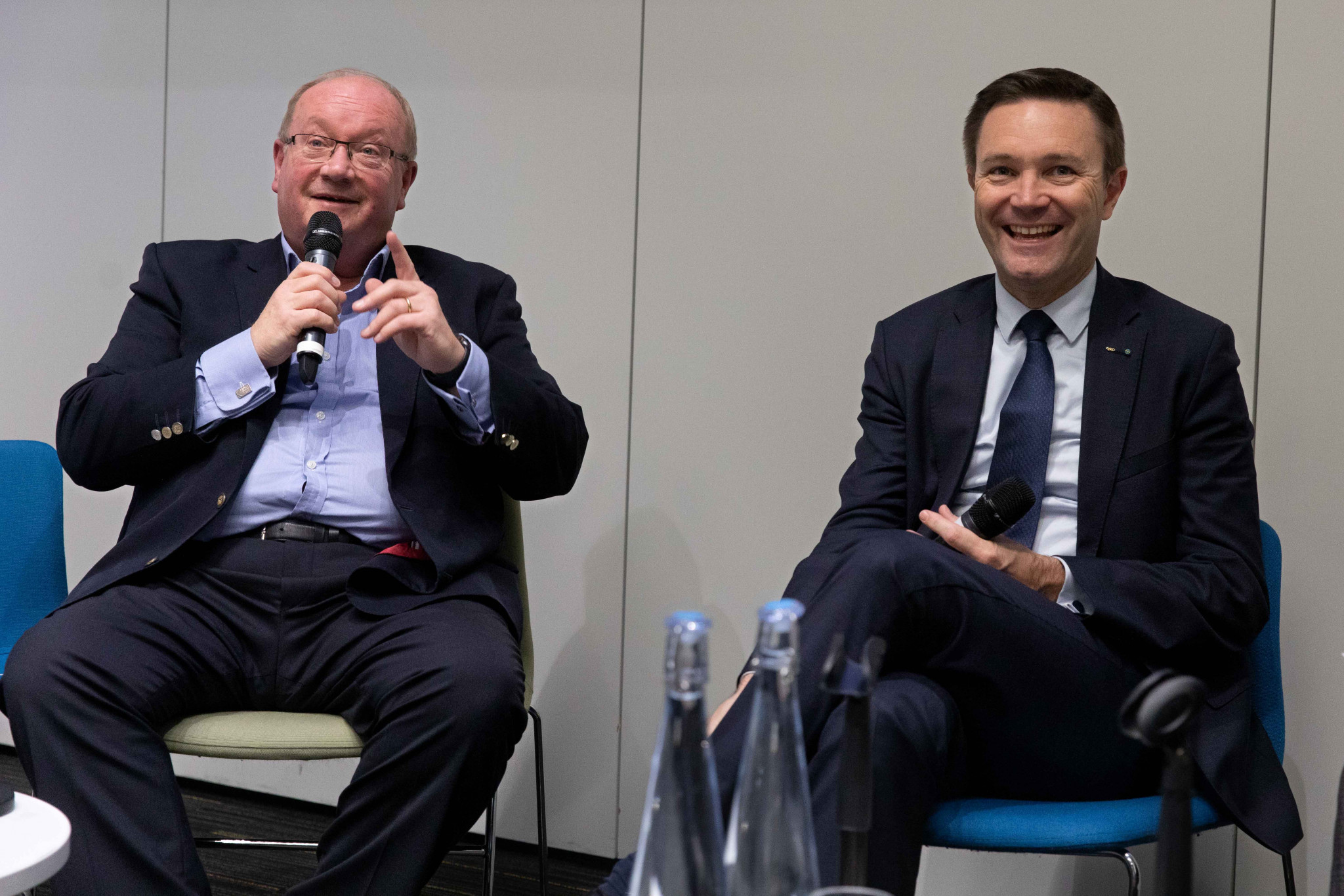 David Lappartient, right, was in Glasgow to attend the Host City 2022 Conference and Exhibition ©Rob Lindblade