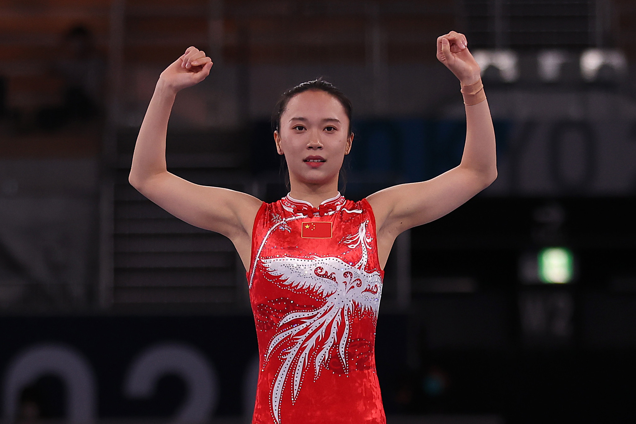 Zhu Xueying scored the highest team score in women's trampoline ©Getty Images