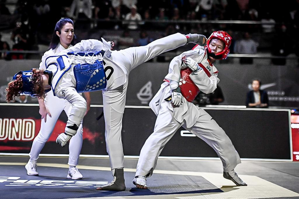 Makayla Greenwood of the United States produced a sensational kick at the death to snatch victory in the women's under-53kg final ©World Taekwondo
