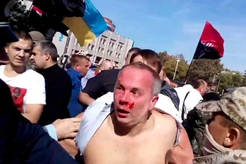 Ukrainian politician Nestor Shufrych, beaten up earlier this year in Kyiv after being accused of spying for Russia, has now officially stood down from the Executive Committee of the NOCU ©YouTube