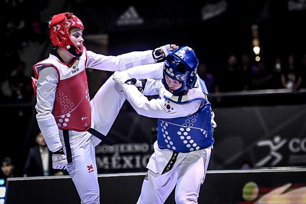 Božanić stunned defending champion Lee Da-bin of South Korea ©World Taekwondo