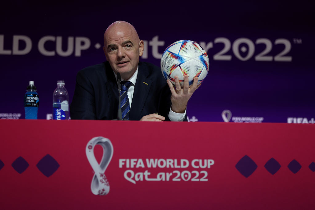 Alas, poor football... FIFA President Gianni Infantino briefly played Hamlet during a press conference in which he took on a bewildering number of roles ©Getty Images