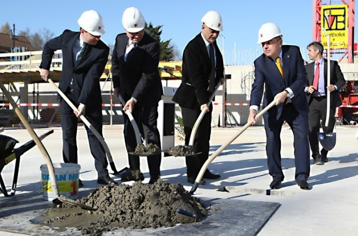 The first stone was laid at the centre in April 2015 ©World Archery