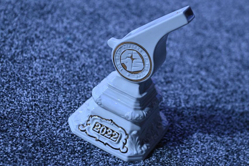 The FIAS Porcelain Whistle is given to the best referee at a competition ©FIAS