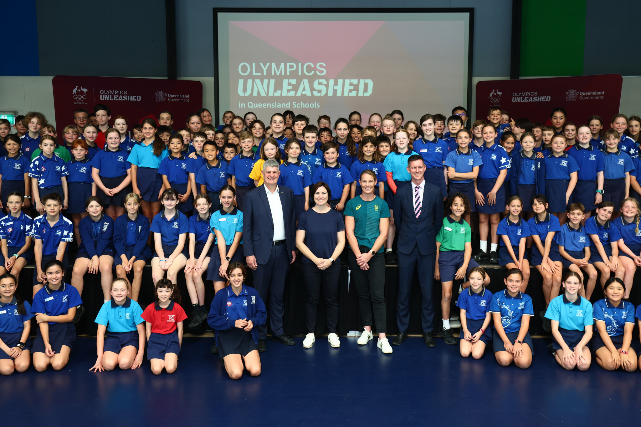 Alyce Wood and Anna Meares were the Olympians as the Olympics Unleashed programme visited its 1000th school ©Getty Images