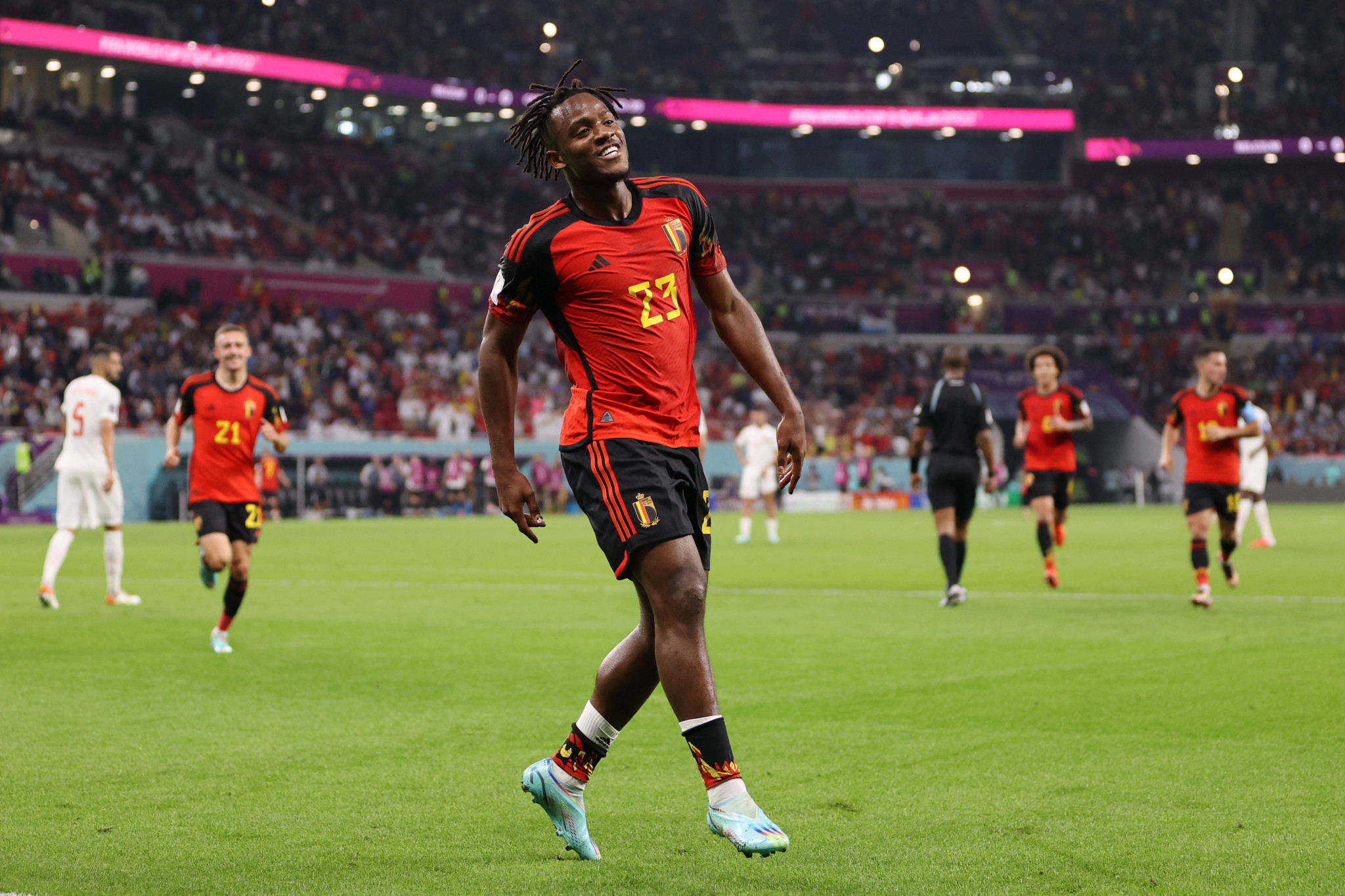 Michy Batshuayi scored the only goal as Belgium beat Canada ©Getty Images