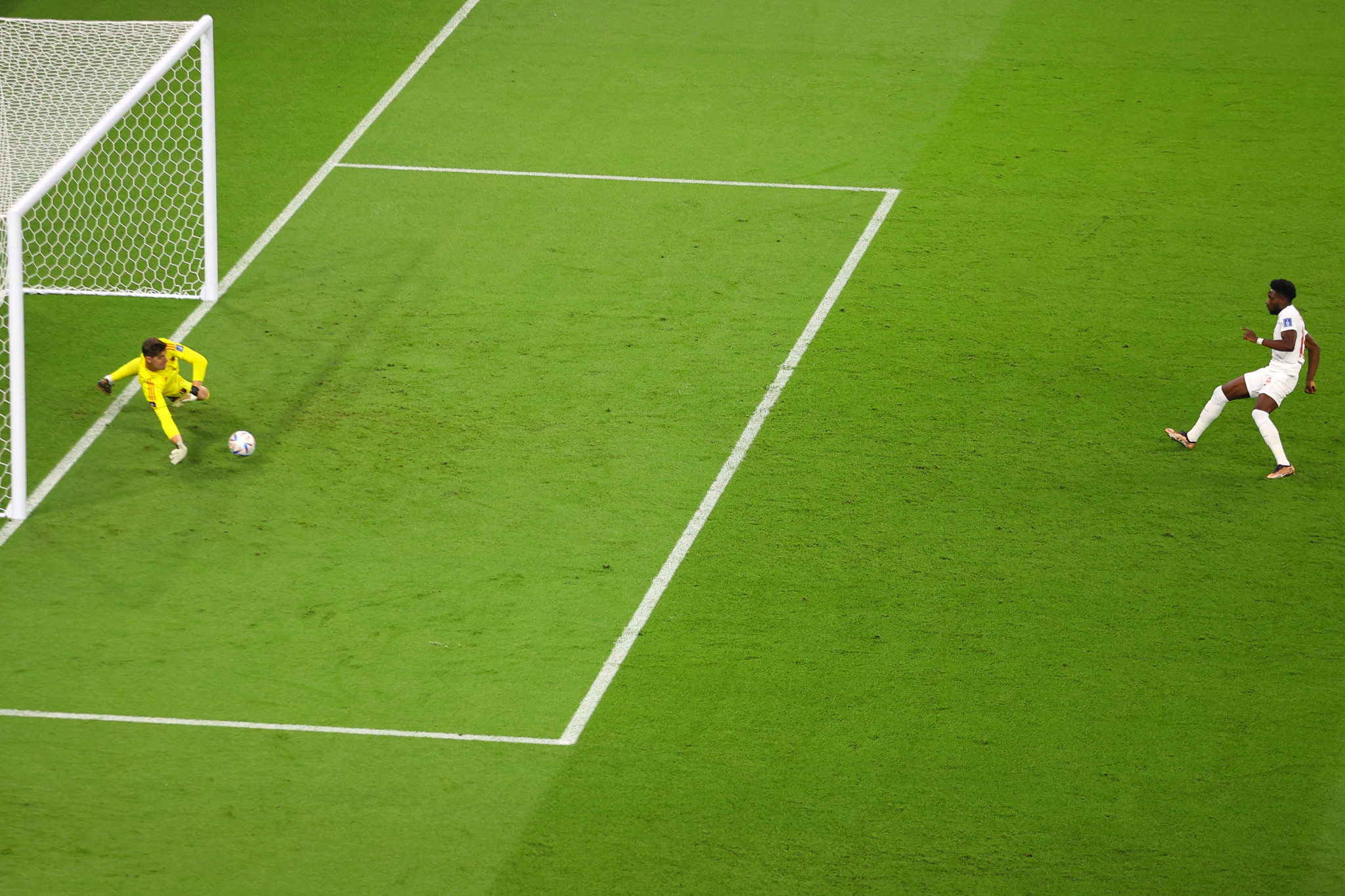 Thibaut Courtois saved a penalty for Belgium ©Getty Images