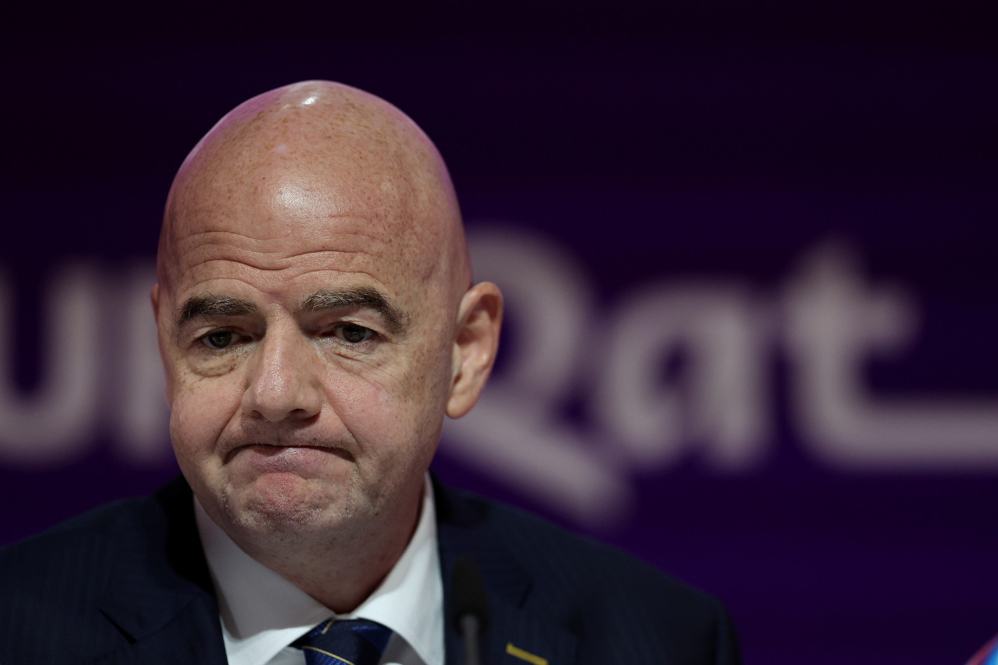 FIFA President Gianni Infantino has attracted widespread condemnation for his speech on the eve of Qatar 2022 ©Getty Images