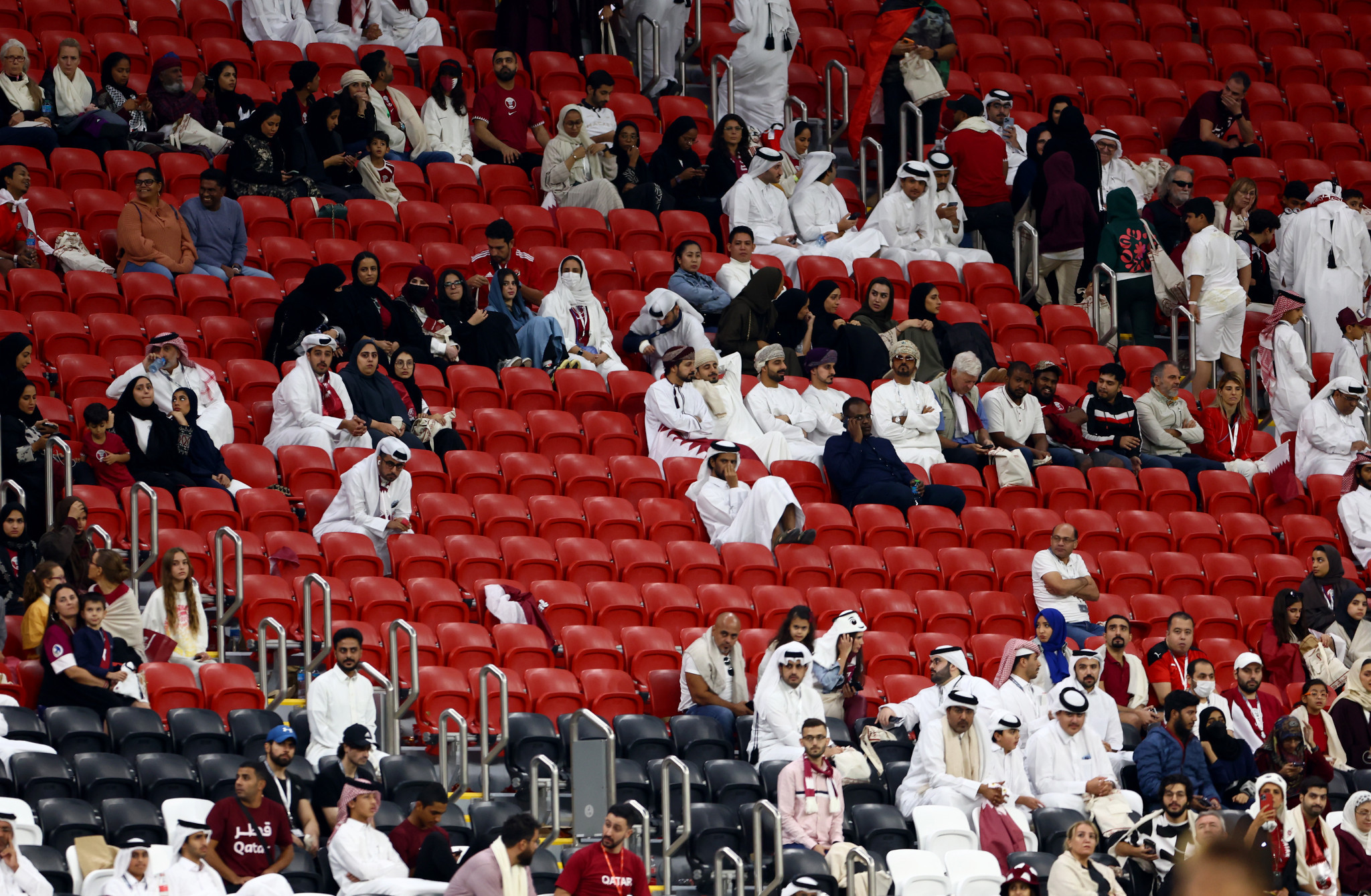 Thousands of Qatar fans left the stadium early when their side were losing to Ecuador in the opening match of the FIFA World Cup ©Getty Images