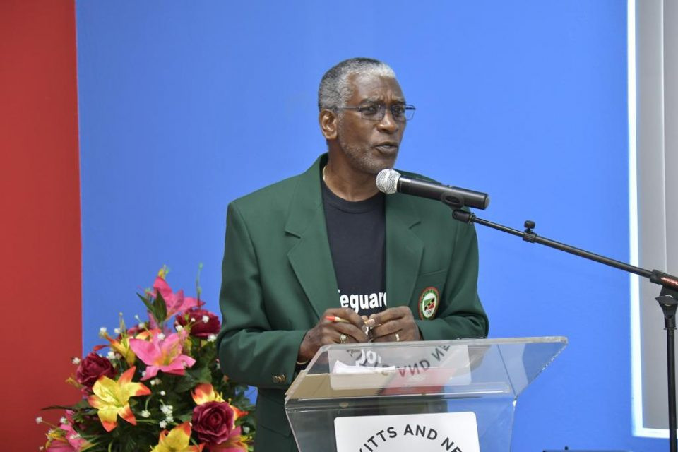 SKNOC Acting President Dennis Knight was among the speakers ©SKNOC