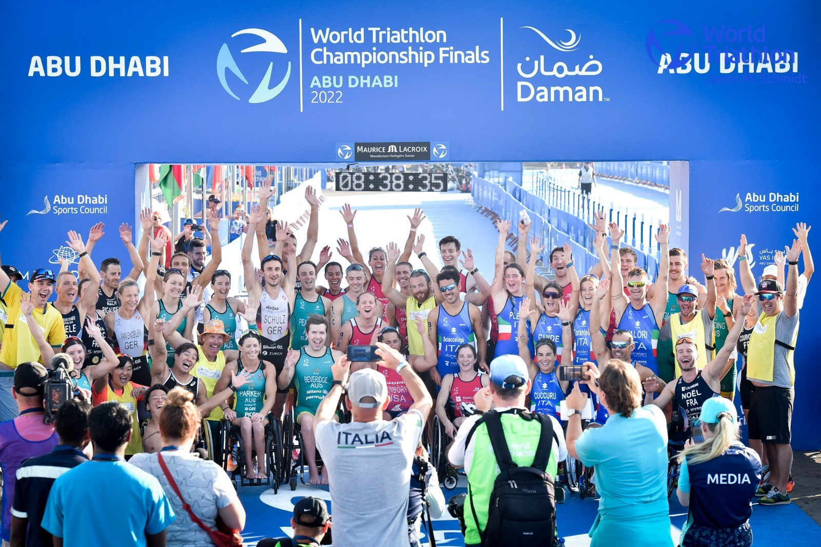 Inaugural Para triathlon mixed relay won by Australia in Abu Dhabi