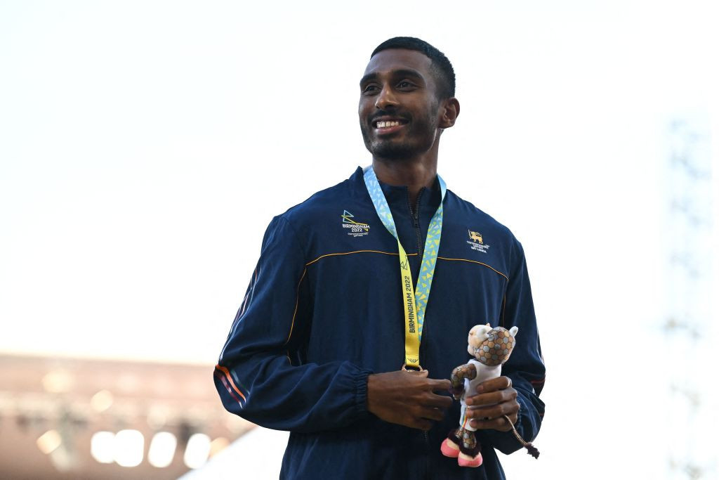 Sri Lanka's Commonwealth 100m bronze medallist Yupun Abeykoon has received an £81,000 grant to help his preparation for the Paris 2024 Games ©Getty Images