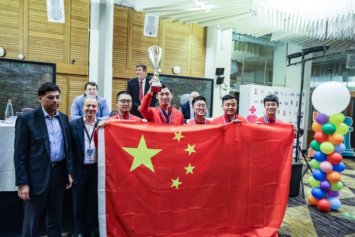 China defeated Uzbekistan in the World Team Chess Championship final ©FIDE