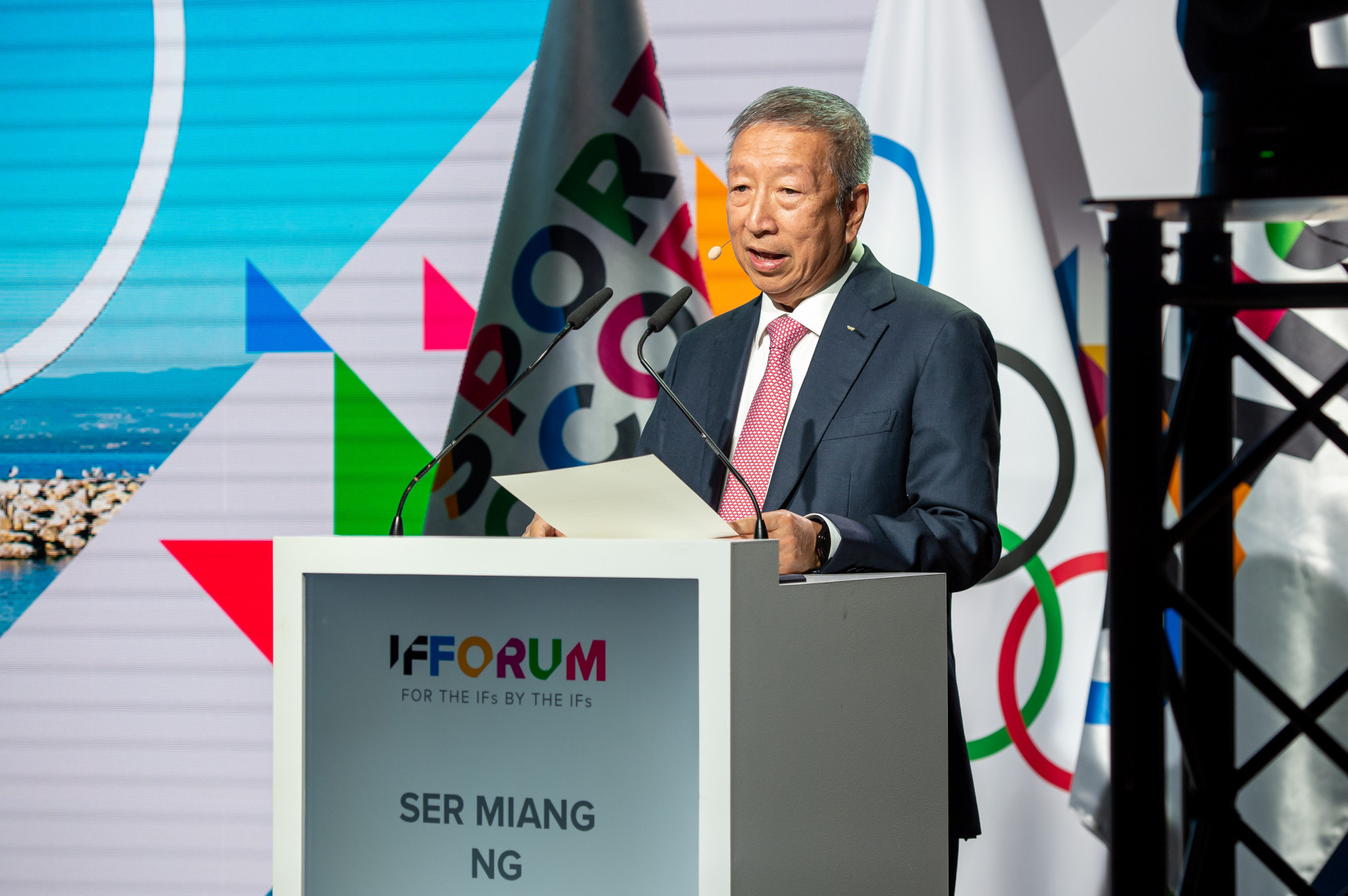 IOC vice-president Ng Ser Miang spoke on Bach's behalf at the IF Forum ©SportAccord
