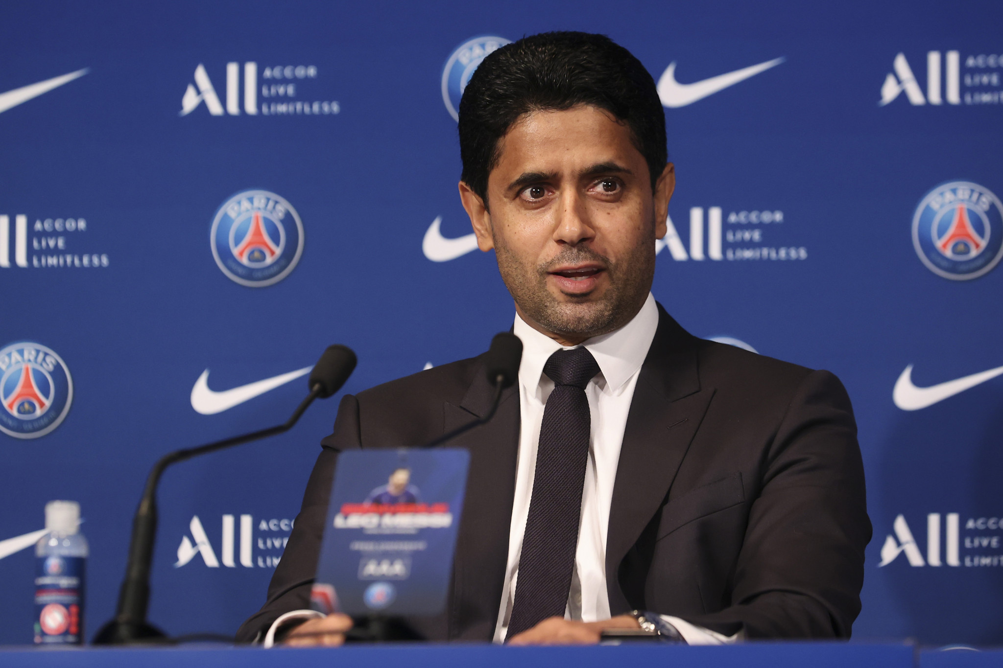 Nasser Al-Khelaïfi is looking towards PSG getting its own stadium ©Getty Images