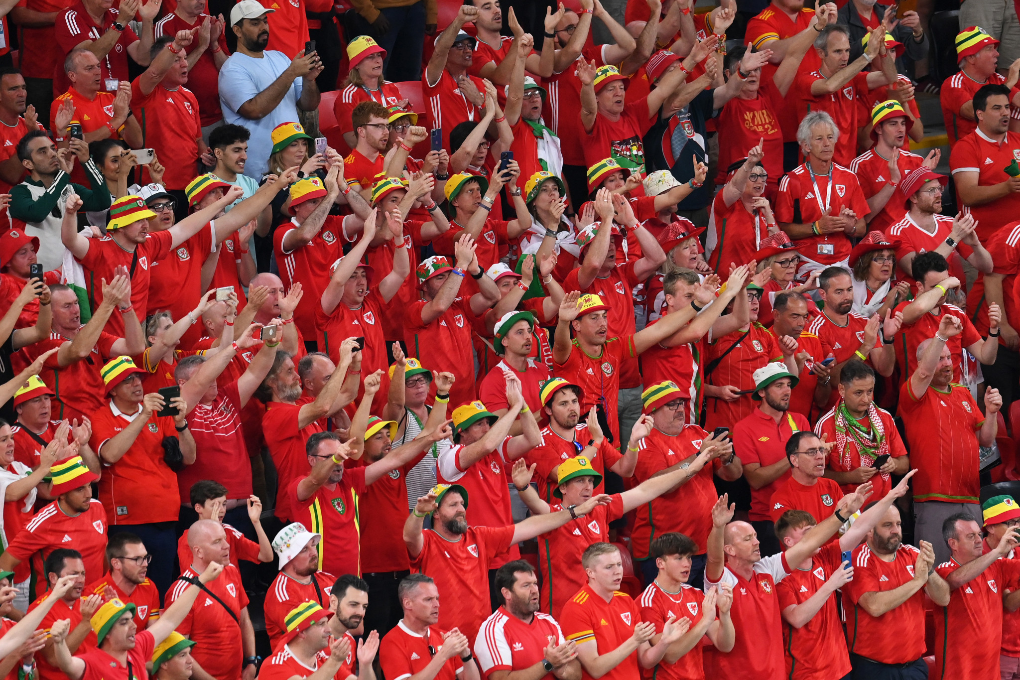 The Red Wall supported Wales right to the end of their World Cup campaign ©Getty Images