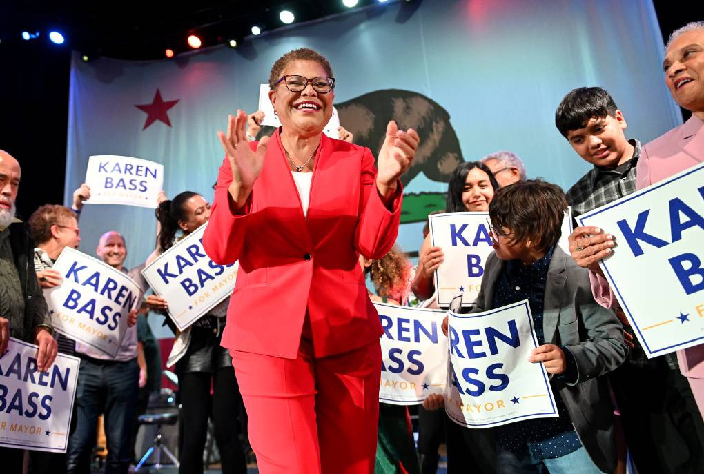 Karen Bass will become Los Angeles' first female and second black Mayor after being elected to succeed Eric Garcetti  ©Getty Images