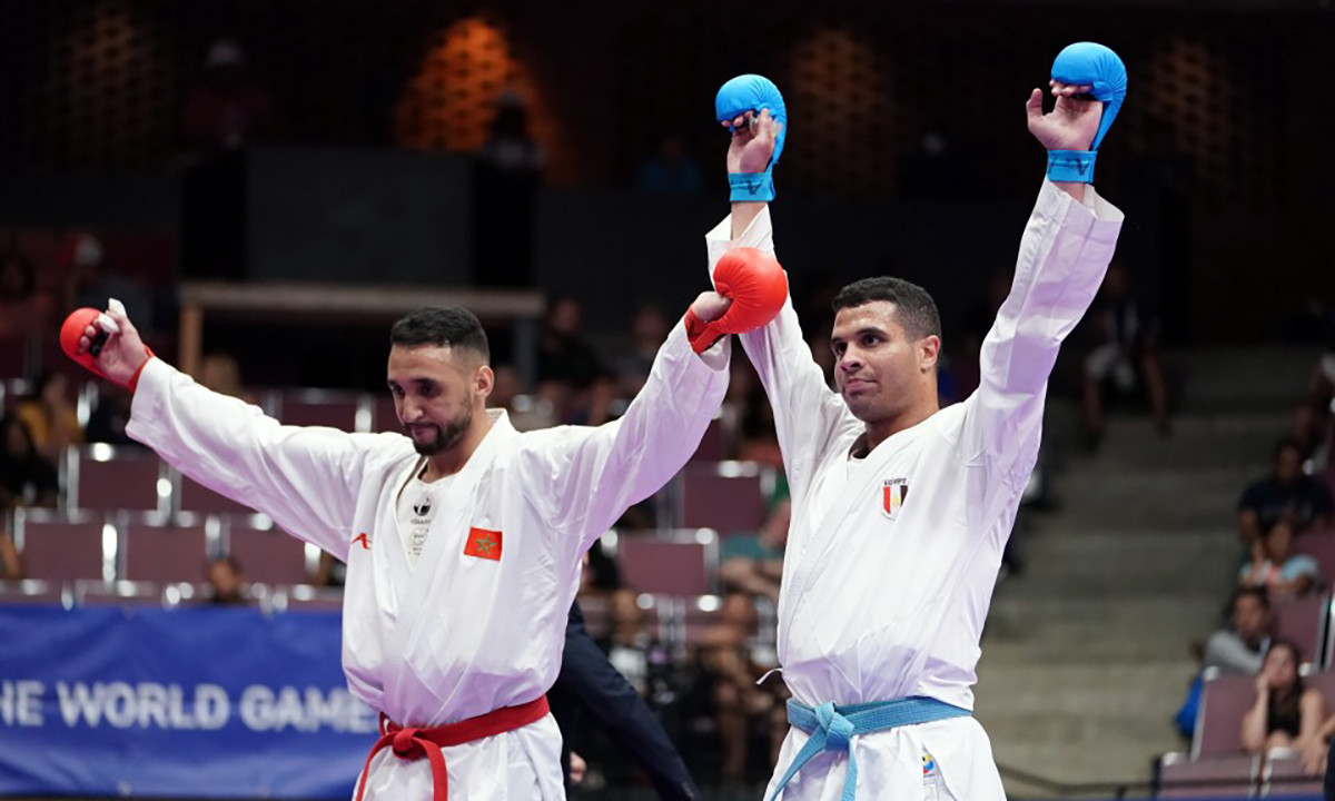Youssef Badawy, right, is one of two Egyptian world champions set to compete at the African Karate Championships in Durban ©WKF