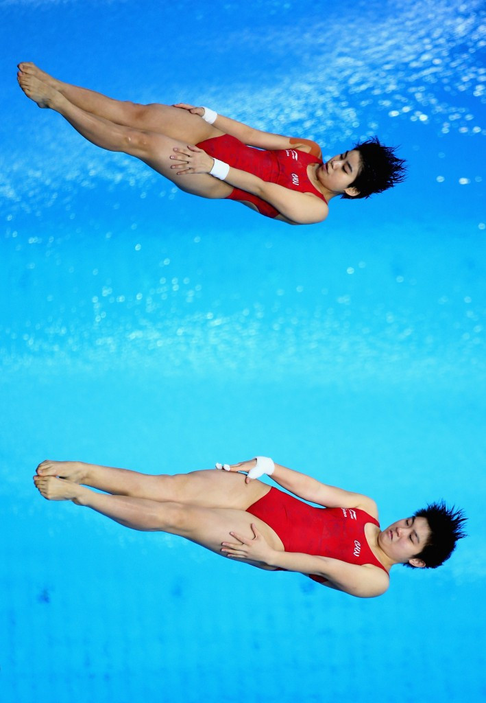 Liu Huixia and Si Yajie earned the women's 10m synchronised platform title ©Getty Images 