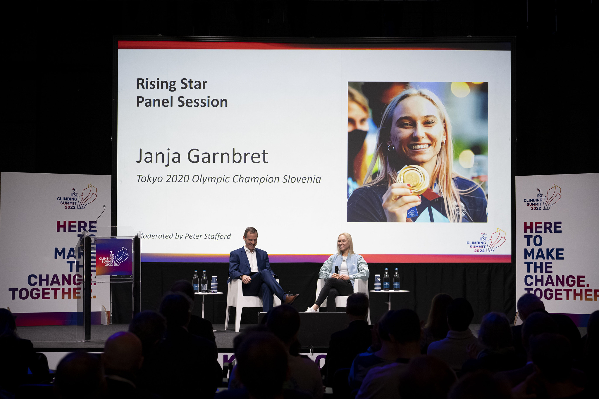 IFSC spoke to Slovenian Janja Garnbret, the sport's first Olympic champion ©Getty Images