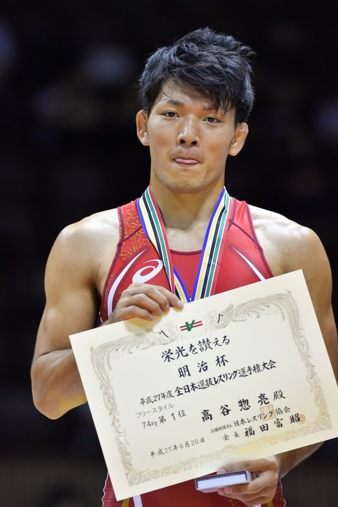 Sosuke Takatani was among the Japanese wresters who qualfiied for Rio 2016 today ©Getty Images