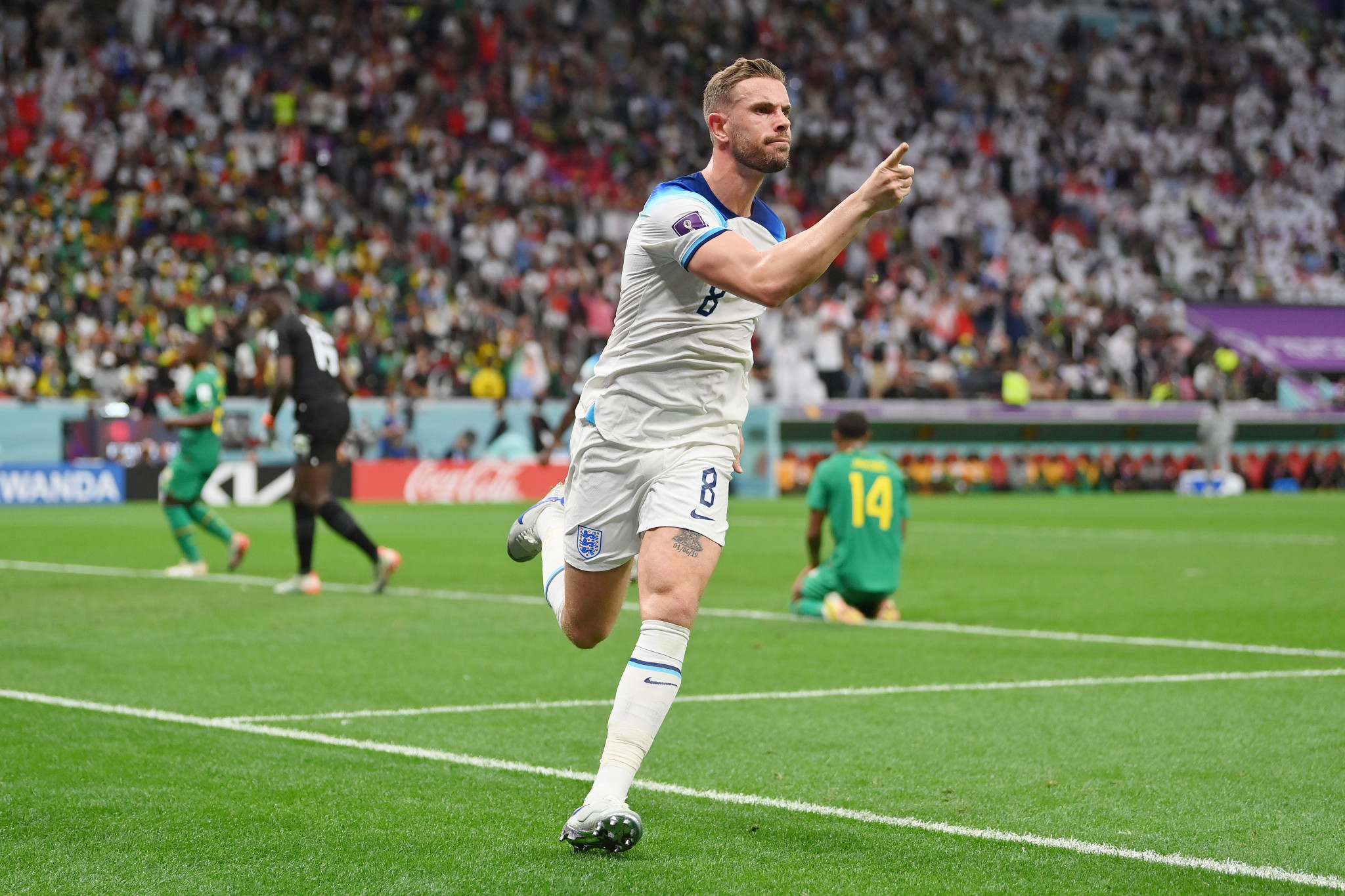 Jordan Henderson scored England's opener against Senegal ©Getty Images

