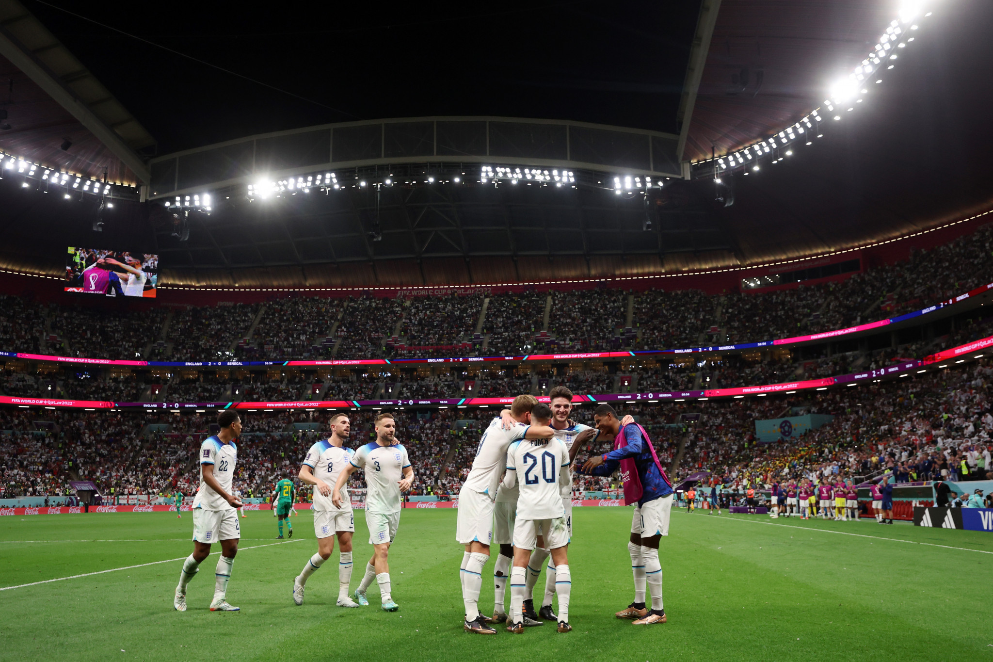 England cruised to a dominating 3-0 win over Senegal in their round of 16 game at the Qatar 2022 FIFA World Cup ©Getty Images