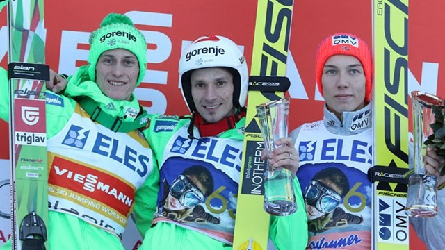 Slovenian 1-2 as Kranjec claims home FIS Ski Jumping World Cup win