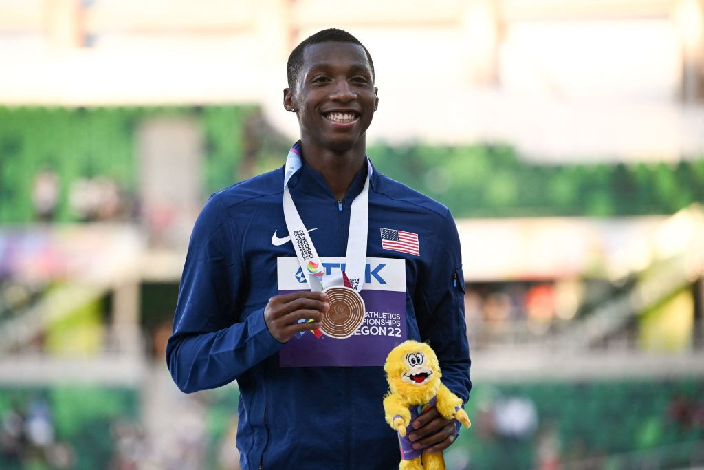 World 200m bronze medallist Erriyon Knighton of the United States, 18, has been named as World Athletics Rising Star for a second year running ©Getty Images