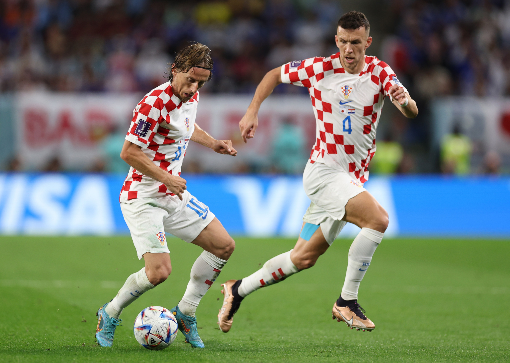 Ivan Perišić, right, scored Croatia's goal in normal time ©Getty Images