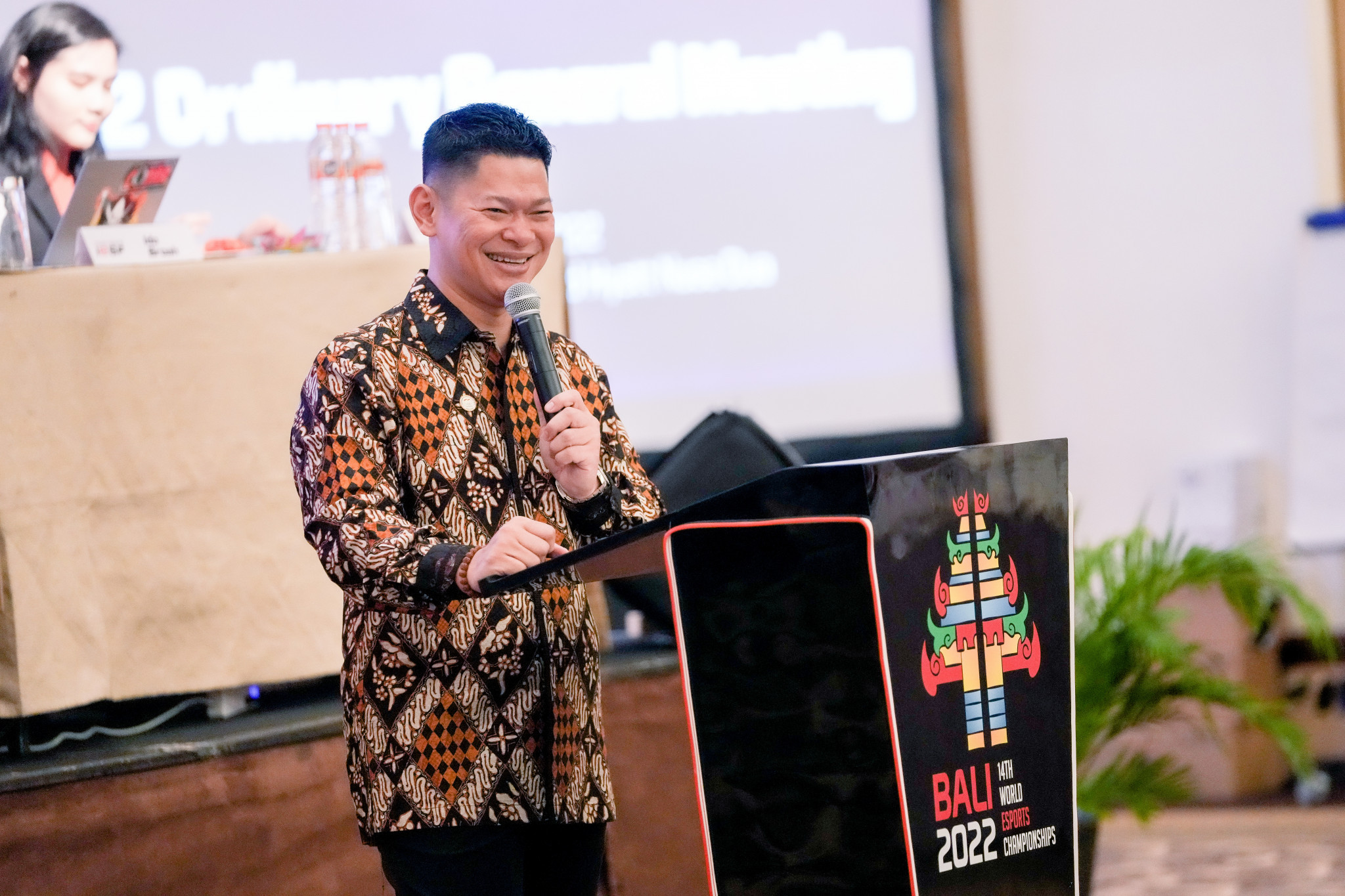 Indonesia is hosting the IESF World Esports Championships and General Meeting, so Indonesian Olympic Committee President Raja Sapta Oktohari was among the speakers ©IESF