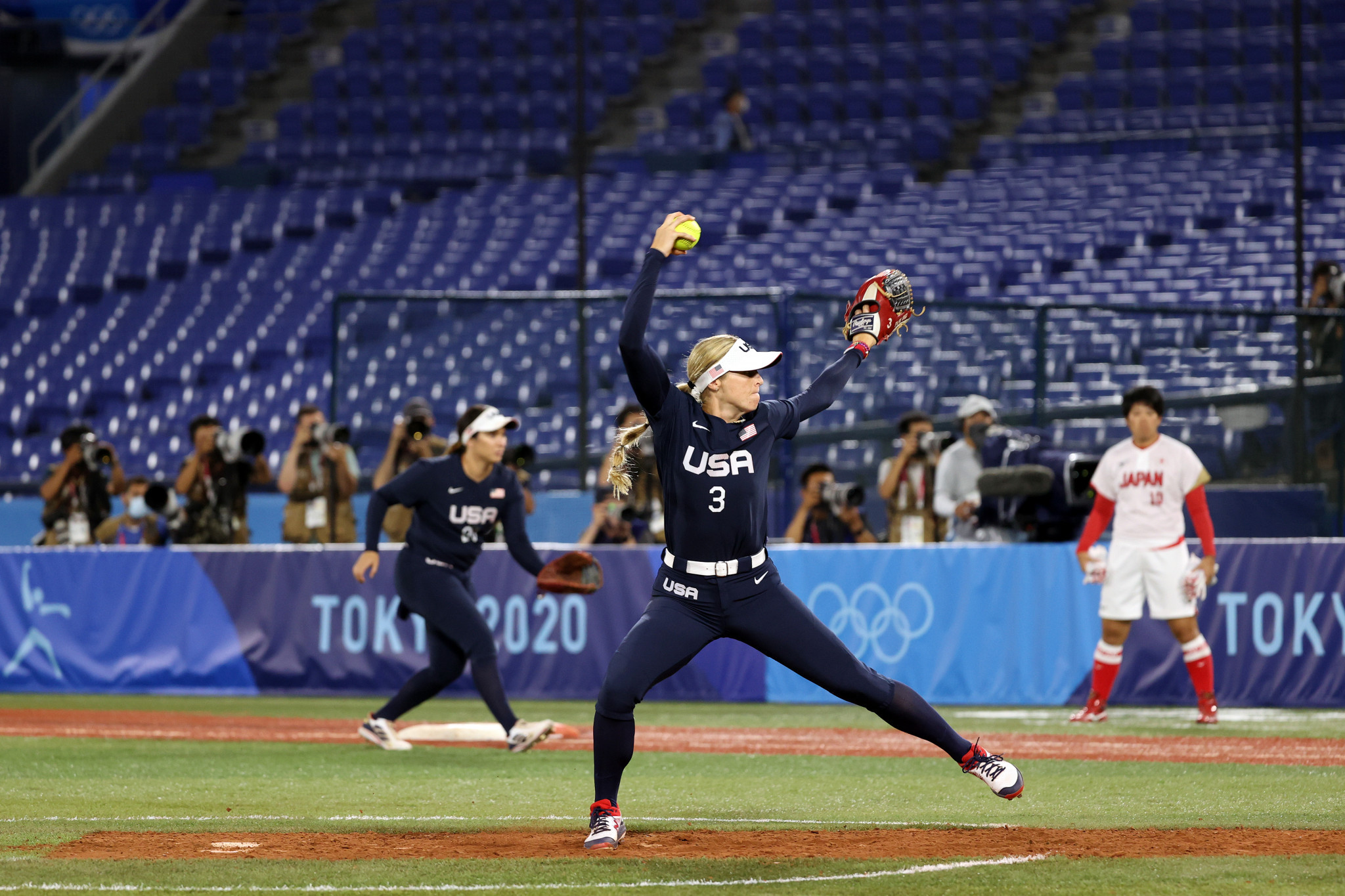 Ally Carda helped the United States win a softball silver medal at Tokyo 2020 ©Getty Images