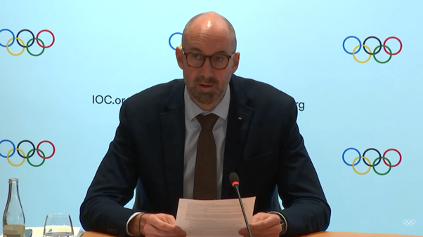 The IOC's director of Olympic Solidarity and NOC relations James Macleod provided an update on the Executive Board's decision in relation to Afghanistan ©IOC/YouTube