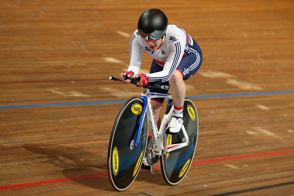 Britain's Megan Giglia has broken two world records to earn double gold at the Championships
